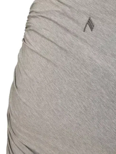 Attico Gray Asymmetric Midi Skirt