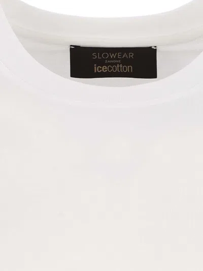 Zanone Classic Round Neck T-shirt In Soft White Cotton