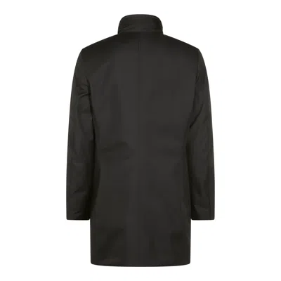 Moorer High Collar Long Sleeves Side Pockets In Black