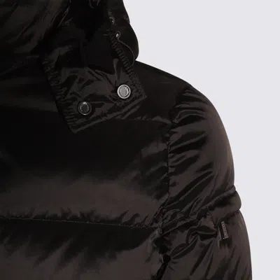 Moorer Hooded Quilted Down Jackets With Side Pockets In Brown