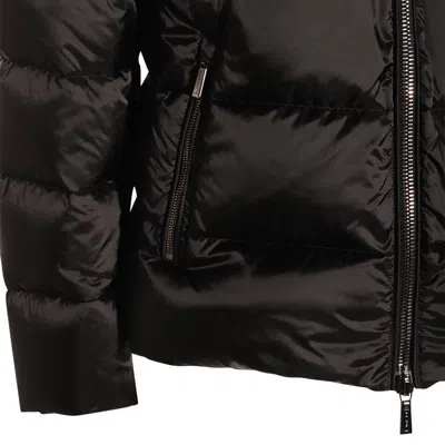 Moorer Hooded Quilted Down Jackets With Side Pockets In Brown