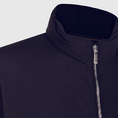 Moorer Padded Jackets With High Collar And Side Zip Pockets In Blue