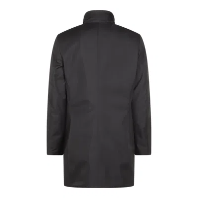 Moorer High Collar Long Sleeves Side Pockets In Black