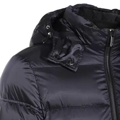 Moorer Hooded Quilted Down Jackets With Side Pockets In Blue