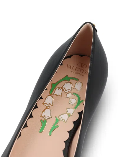 Valentino Bowow Round Toe Slip-on Ballet Flats