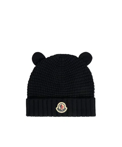 Moncler Enfant Logo Patch Beanie