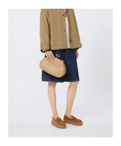 Weekend Max Mara Pasticcino Medium Woven Shoulder Bag
