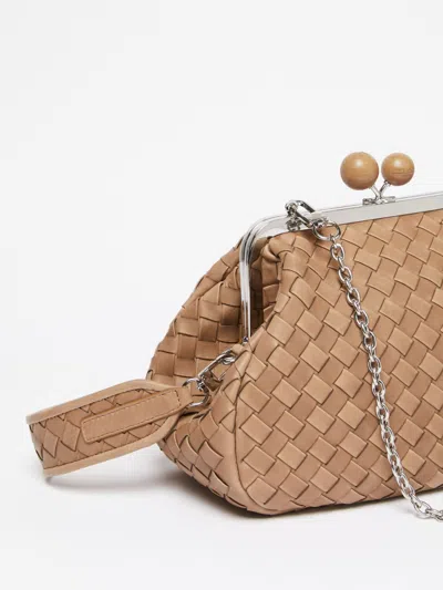 Weekend Max Mara Pasticcino Medium Woven Shoulder Bag