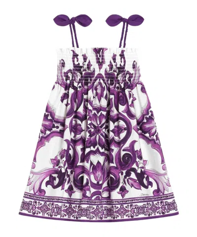 Dolce & Gabbana Majolica-print Sleeveless Poplin Dress