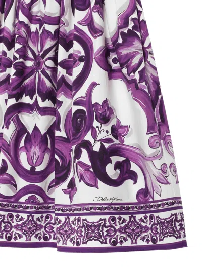 Dolce & Gabbana Majolica-print Sleeveless Poplin Dress
