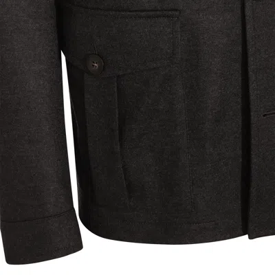 Canali Wool Blazer In Black