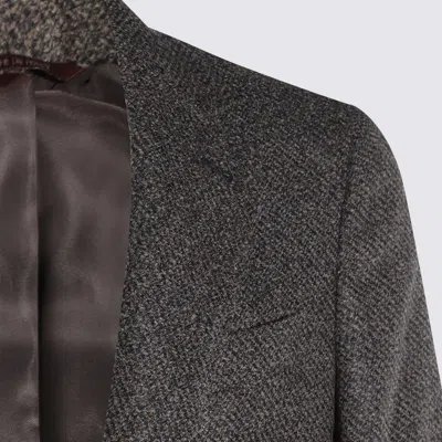Canali Two-button Single-breasted Blazer In Brown