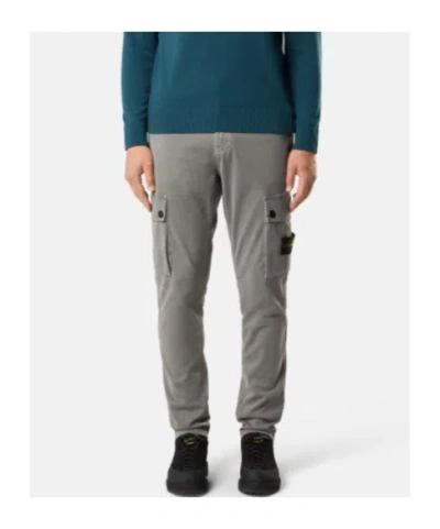 Stone Island Cargo Trousers With Patch Pockets In Brown