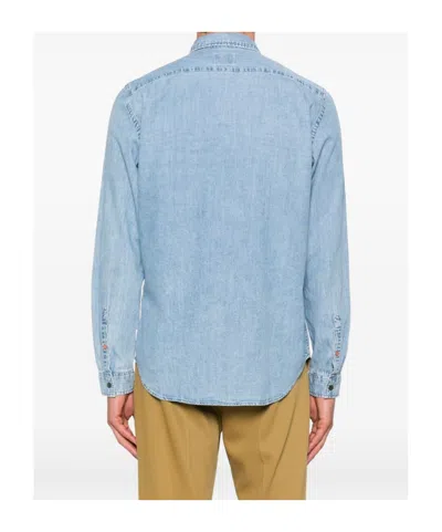 Ps By Paul Smith Men's Shirts Clear Blue In Blue