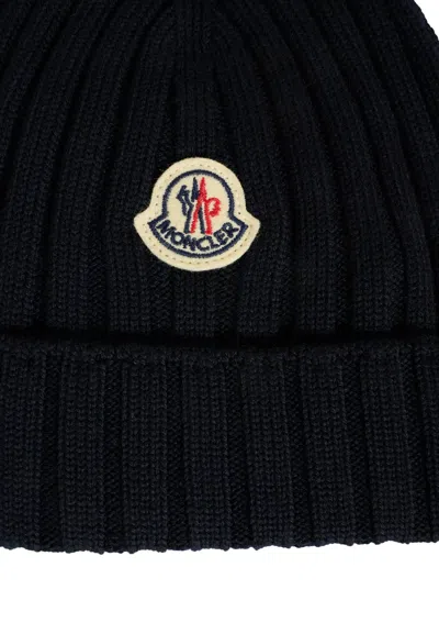 Moncler Enfant Logo Patch Beanie
