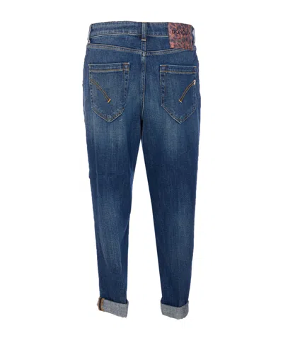 Dondup Trousers Loose Fit Rolled Cuffs In Blue