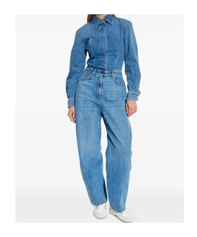 Givenchy Long-sleeved Denim Jumpsuit