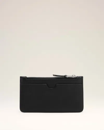 Ami Alexandre Mattiussi Black Smooth Leather Ami De Coeur Zipped Card Holder