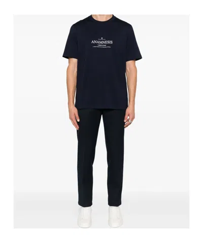 Brunello Cucinelli Cotton Crew Neck T-shirt With Graphic Print In Black