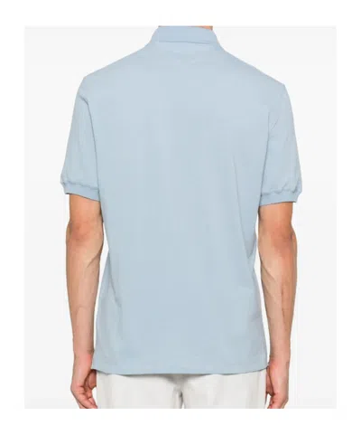 Brunello Cucinelli Polo Shirt With Soft Collar In Blue