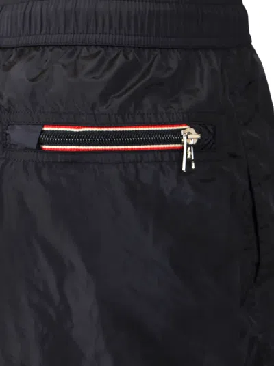Moncler Swim Shorts With Elastic Waistband And Pockets In Black