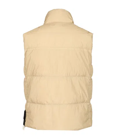 Stone Island Down Vest In Lightweight Nylon Reps Jackets Beige