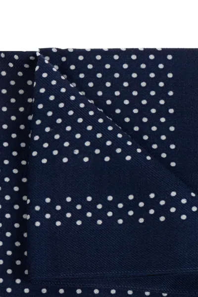 Emporio Armani Polka Dot Printed Frayed Edge Scarf