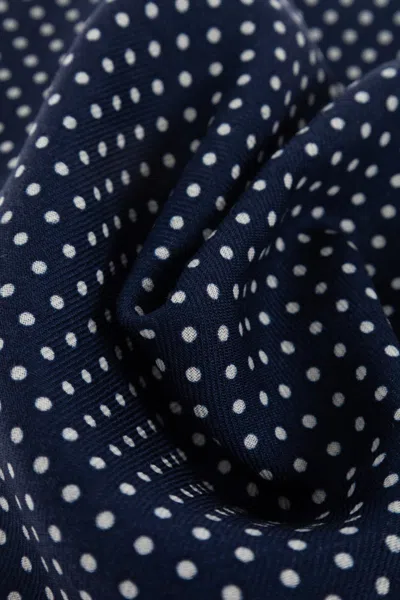 Emporio Armani Polka Dot Printed Frayed Edge Scarf