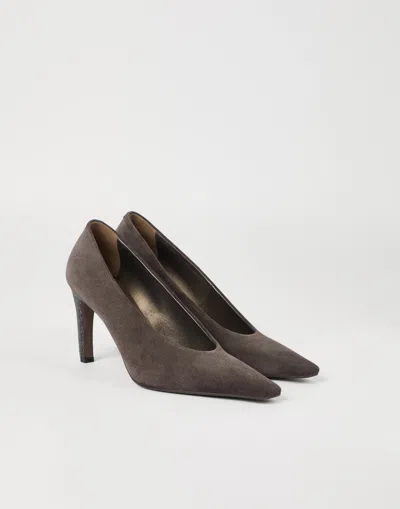 Brunello Cucinelli Suede High Heels