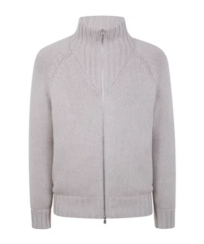Brunello Cucinelli Cashmere Padded Outwear Jacket Clothing In Silver