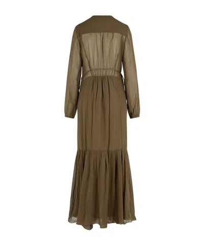 Isabel Marant Étoile Viscose Dress Button Detailing In Brown