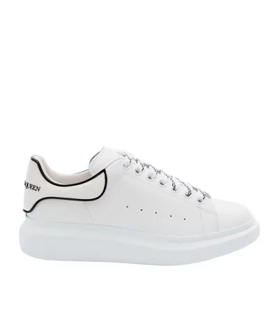 Alexander Mcqueen White Sneakers With Logo Lettering On The Rear And Oversize Sole In Leather Man