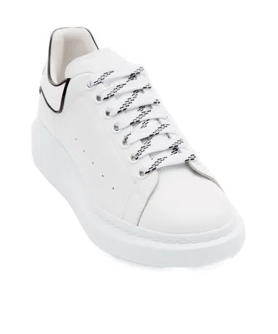 Alexander Mcqueen White Sneakers With Logo Lettering On The Rear And Oversize Sole In Leather Man