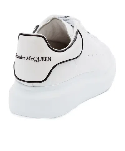 Alexander Mcqueen White Sneakers With Logo Lettering On The Rear And Oversize Sole In Leather Man