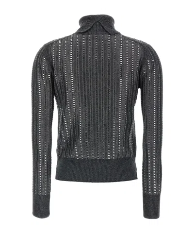 Ermanno Scervino Crystal Sweater Sweaters And Cardigans Gray In Black