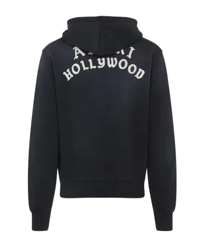 Amiri Felpa In Cotone Ardesia  Uomo In Black