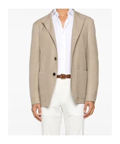 Zegna Single-breasted Jacket In Neutral