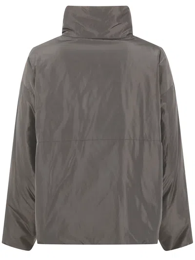 Aspesi Zip-front Puffer Jacket In Gray