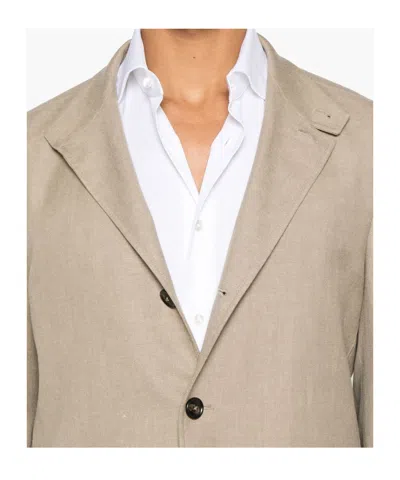 Zegna Single-breasted Jacket In Neutral