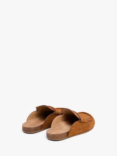 Jw Anderson Stitch Loafers In Brown