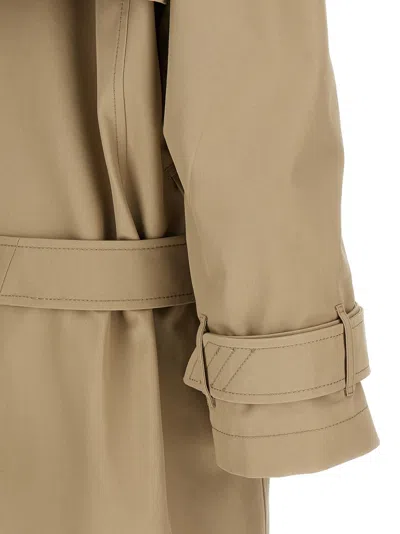 Attico Cotton Trench Coat Coats And Trench Coats Beige In Brown