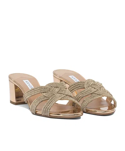 Aquazzura Round Toe High Heel Sandals