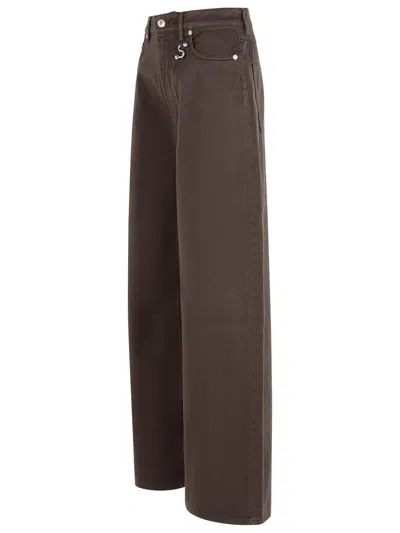 Sportmax Jeans With Belt Loops In Brown