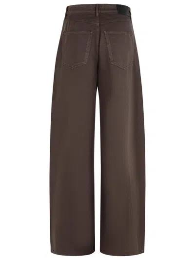 Sportmax Jeans With Belt Loops In Brown