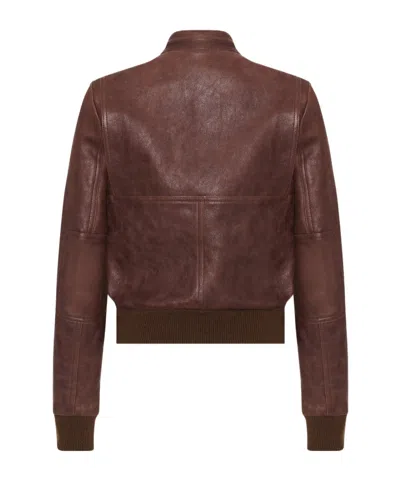 The Row Bader Jacket In Leather