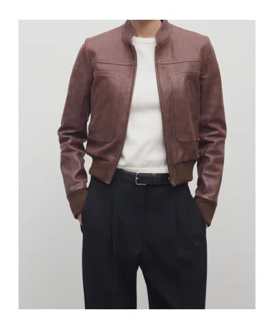 The Row Bader Jacket In Leather