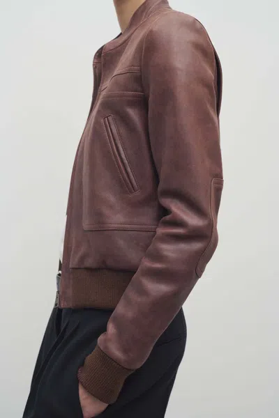 The Row Bader Jacket In Leather