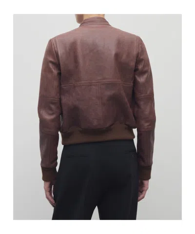 The Row Bader Jacket In Leather