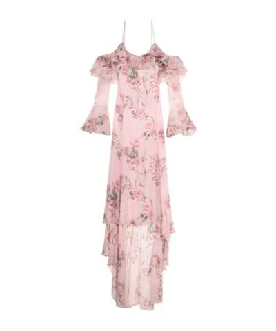 Blumarine Floral-printed Ruffled Gown