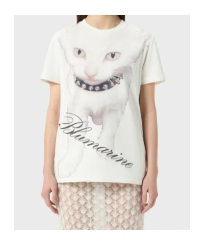 Blumarine Cotton T Shirts In White